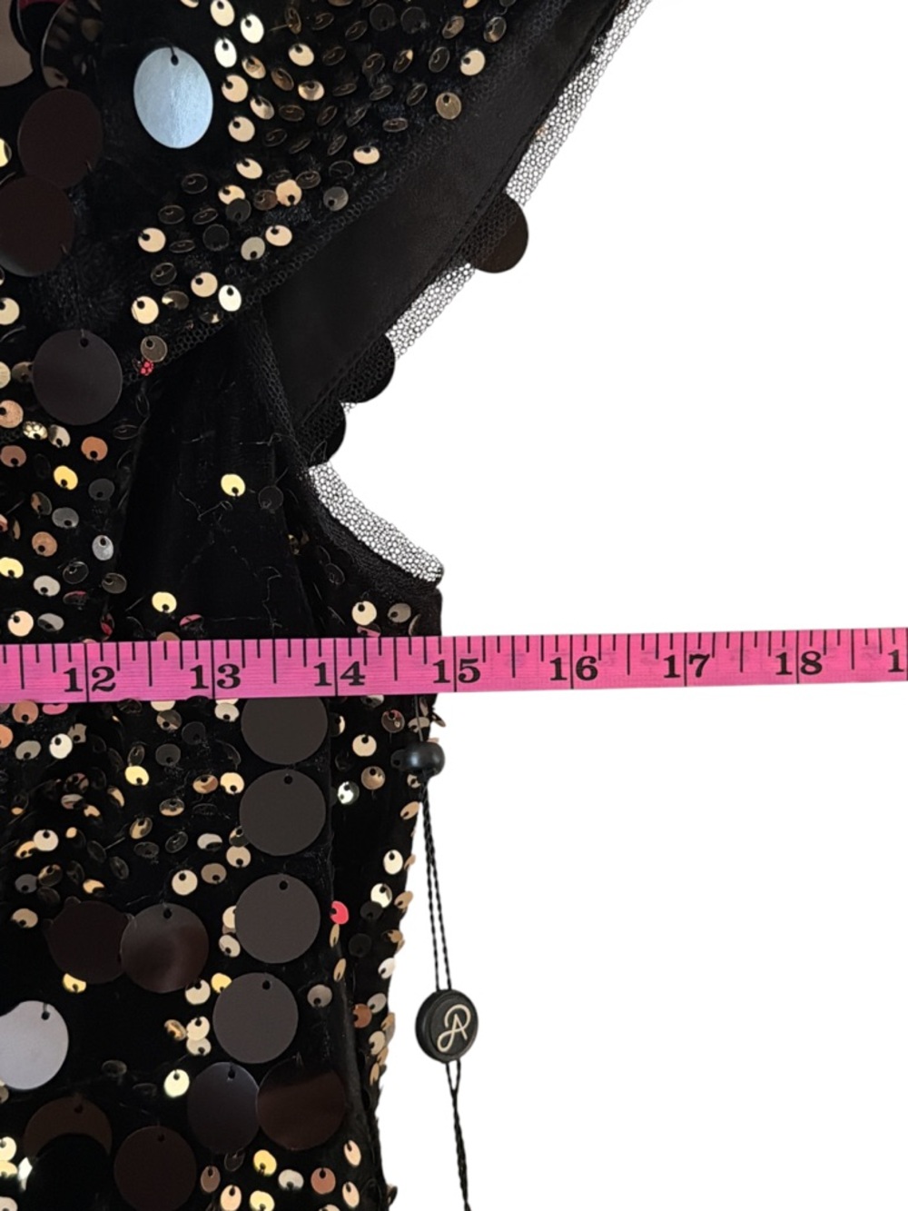 Adrianna Papell Blouse Embellished With Beads & Sequins Over Velvet Size 6 NWT - Picture 5 of 9